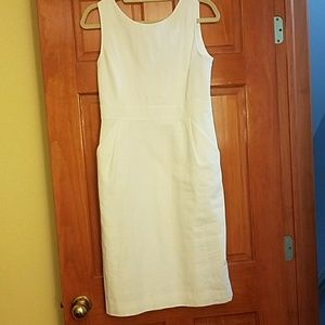 J.CREW white cotton bow dress